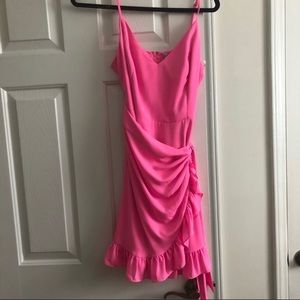 Lily Pulitzer Flattering Pink Alisa Wrap Dress Size 8